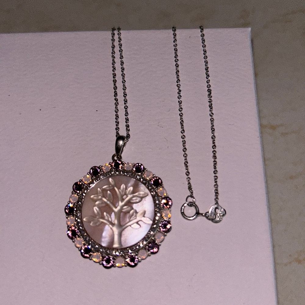 Mother of Pearl Tree of Life Necklace